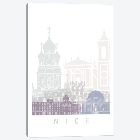 Nice Skyline Poster Pastel Canvas Print #PUR5914} by Paul Rommer Canvas Art