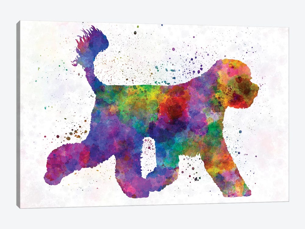Portuguese Water Dog In Watercolor by Paul Rommer 1-piece Canvas Print