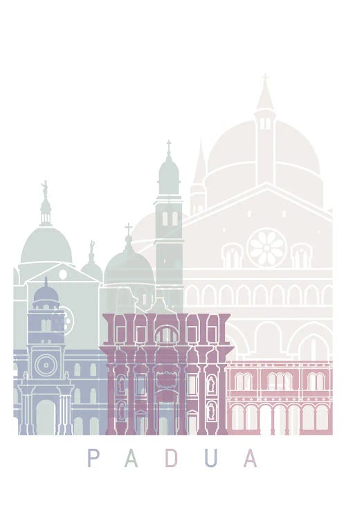 Padua Skyline Poster Pastel