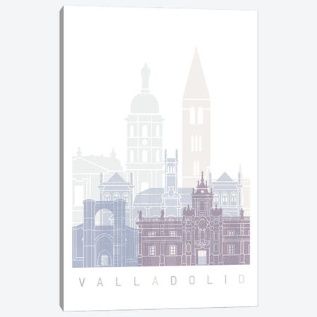 Valladolid Skyline Poster Pastel Canvas Print #PUR6063} by Paul Rommer Canvas Print