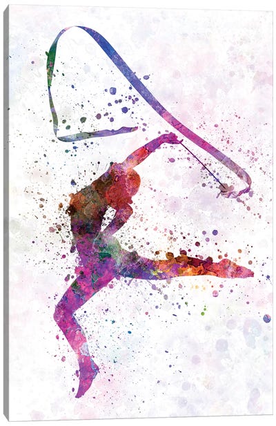 Rhythmic Gymnastics III Canvas Art Print - Gymnastics