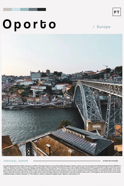 Oporto Landscape Poster by Paul Rommer wall art