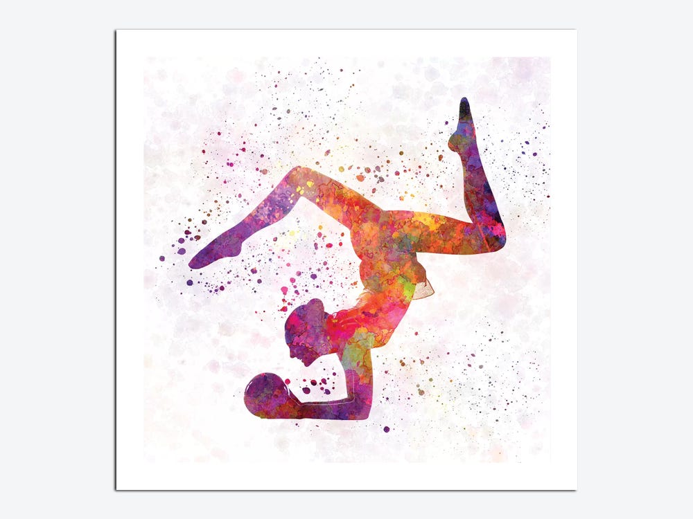 Rhythmic Gymnastics Woman Silhouette Art Print, Paul Rommer