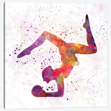 Rhythmic Gymnastics Woman Silhouette Canvas Print #PUR607} by Paul Rommer Canvas Print