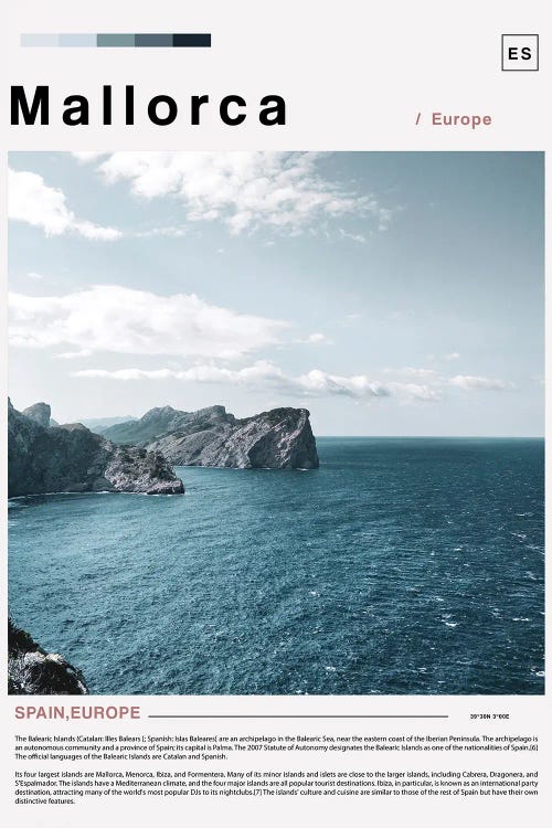 Mallorca Landscape Poster by Paul Rommer wall art