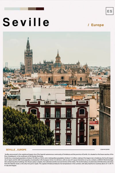 Andalusia: Seville Landscape Poster by Paul Rommer
