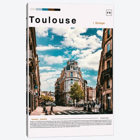 Toulouse Poster Landscape Canvas Print #PUR6091} by Paul Rommer Canvas Wall Art