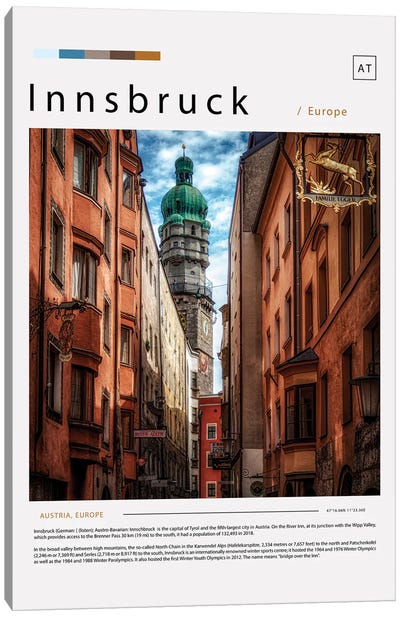 Photo Poster Of Innsbruck Canvas Art Print - Austria Art