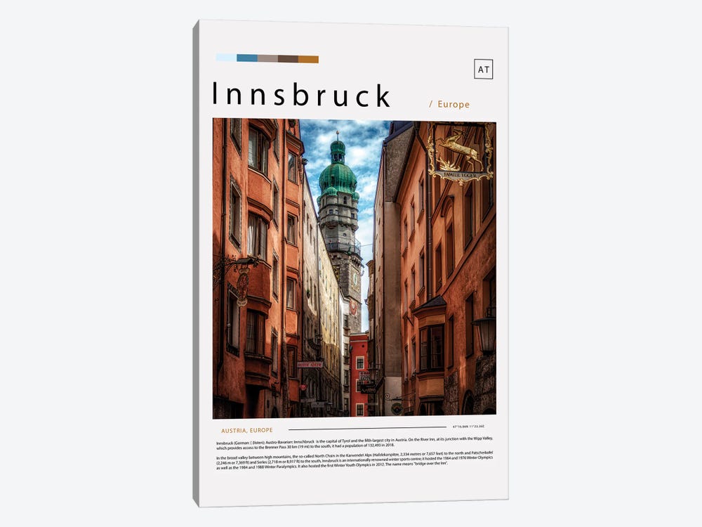 Photo Poster Of Innsbruck by Paul Rommer 1-piece Canvas Artwork