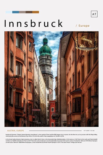 Paul Rommer: Photo Poster Of Innsbruck by Paul Rommer