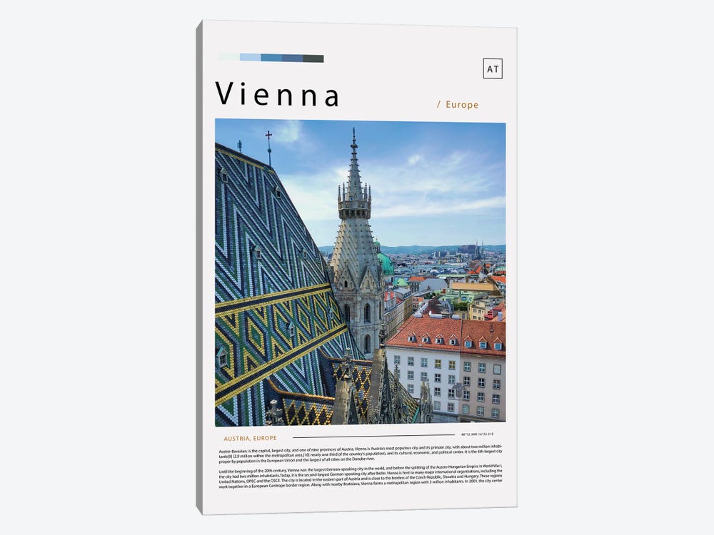 Photo Poster Of Vienna by Paul Rommer 1-piece Canvas Art Print