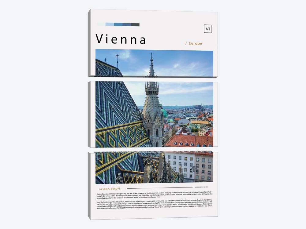 Photo Poster Of Vienna by Paul Rommer 3-piece Canvas Print