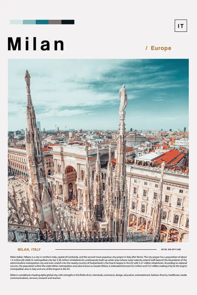 Paul Rommer: Photo Poster Of Milan by Paul Rommer