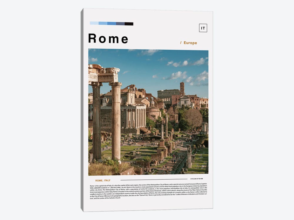 Photo Poster Of Rome by Paul Rommer 1-piece Canvas Wall Art