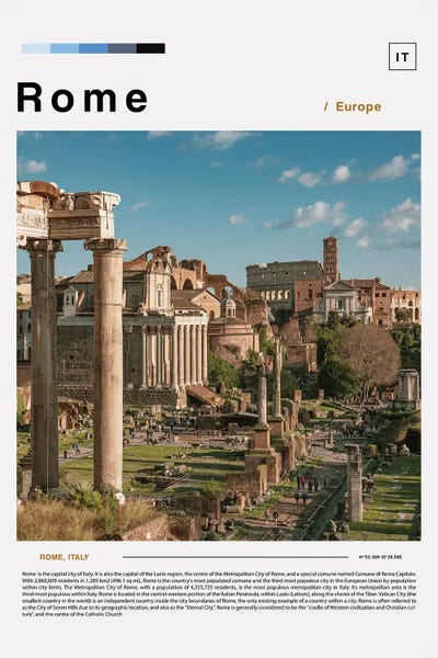 Rome Travel Posters: Photo Poster Of Rome by Paul Rommer