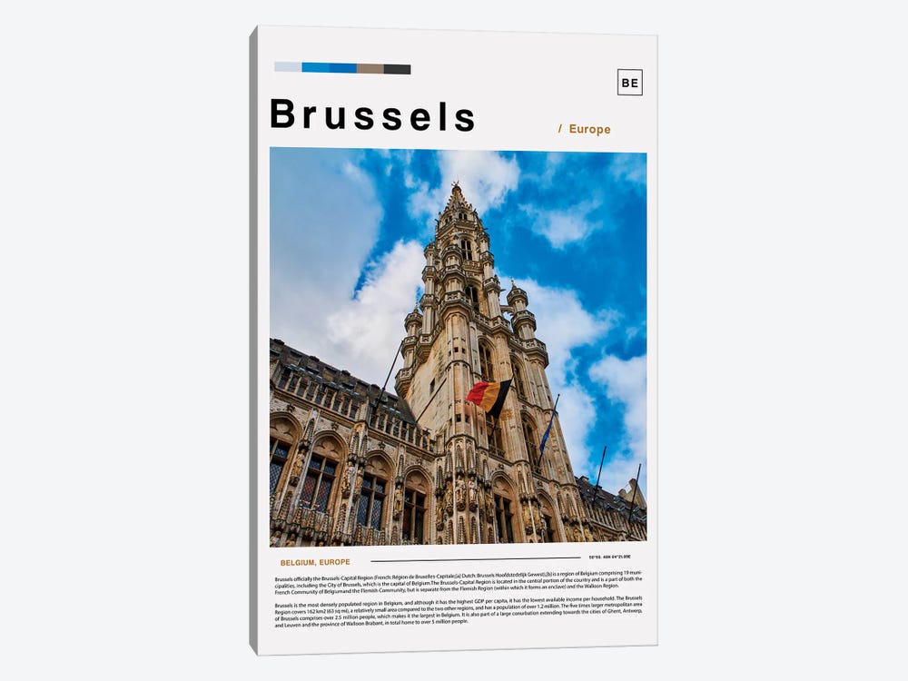 Brussels Photo Poster by Paul Rommer 1-piece Canvas Print