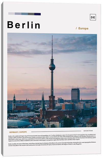 Berlin Landscape Poster Canvas Art Print - Germany Art