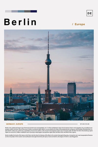 Paul Rommer: Berlin Landscape Poster by Paul Rommer