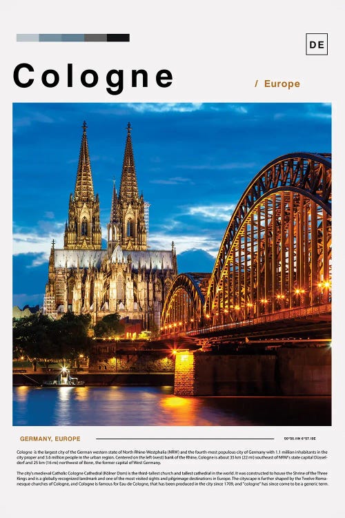 Cologne Landscape Poster