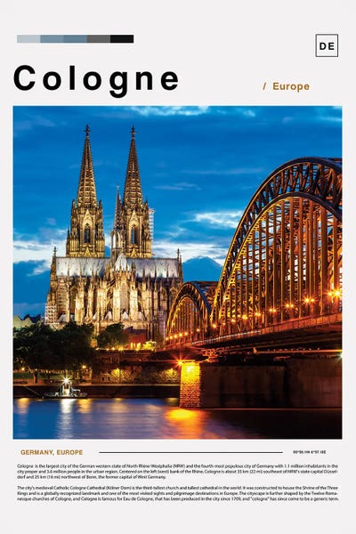 Cologne: Cologne Landscape Poster by Paul Rommer
