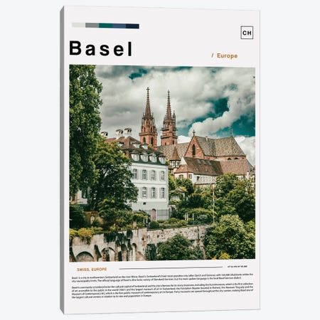 Basel Landscape Poster Canvas Print #PUR6109} by Paul Rommer Canvas Artwork
