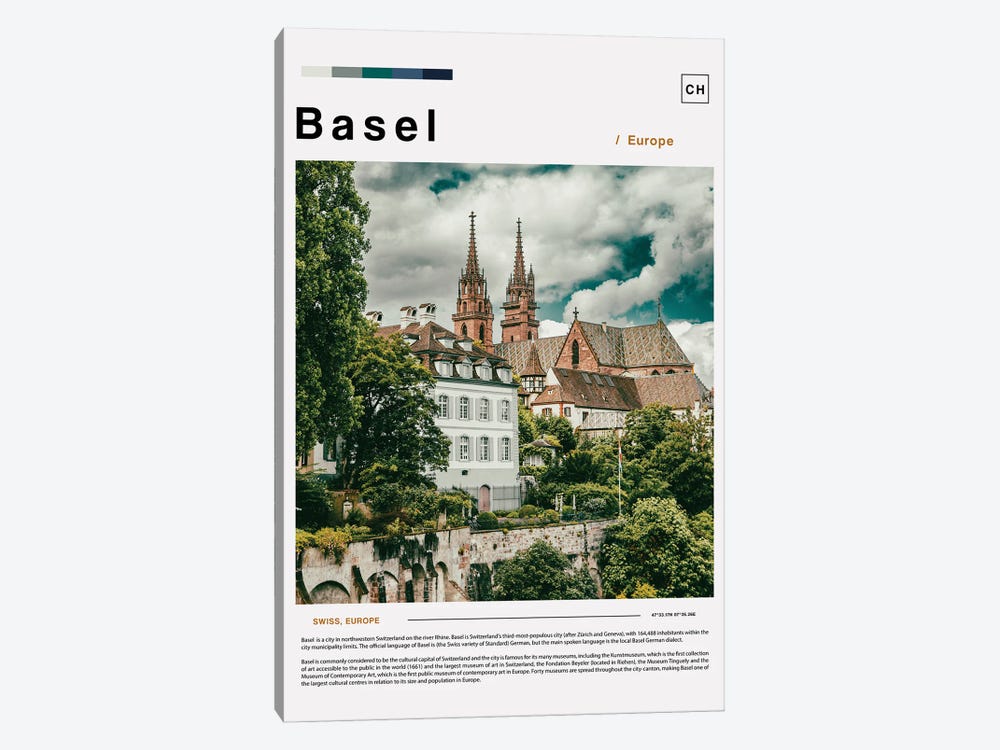Basel Landscape Poster by Paul Rommer 1-piece Canvas Artwork