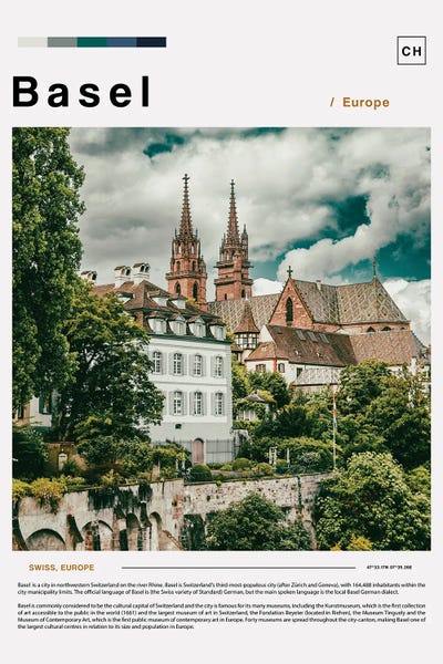 Basel: Basel Landscape Poster by Paul Rommer