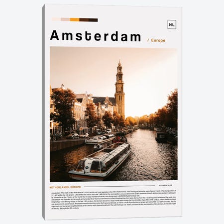 Amsterdam Landscape Poster Canvas Print #PUR6112} by Paul Rommer Art Print