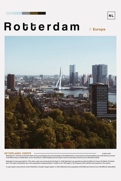 Rotterdam: Rotterdam Landscape Poster by Paul Rommer