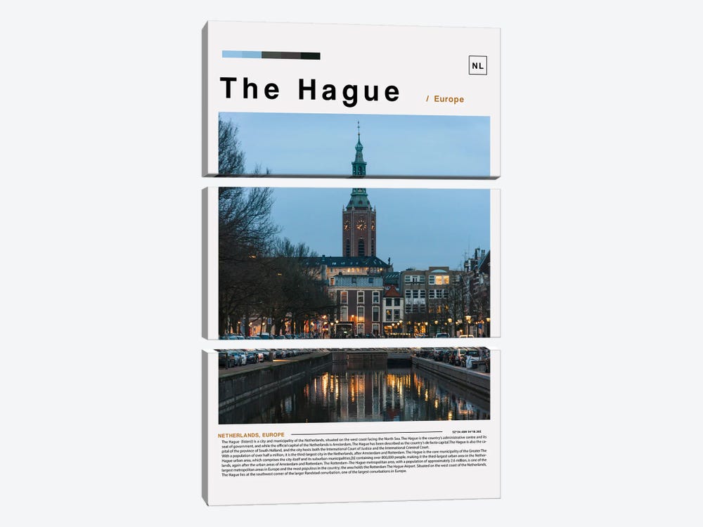 The Hague Landscape Poster by Paul Rommer 3-piece Canvas Art