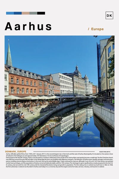 Aarhus Landscape Poster by Paul Rommer framed wall art