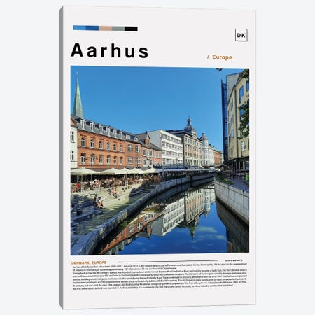 Aarhus Landscape Poster Canvas Print #PUR6116} by Paul Rommer Canvas Wall Art