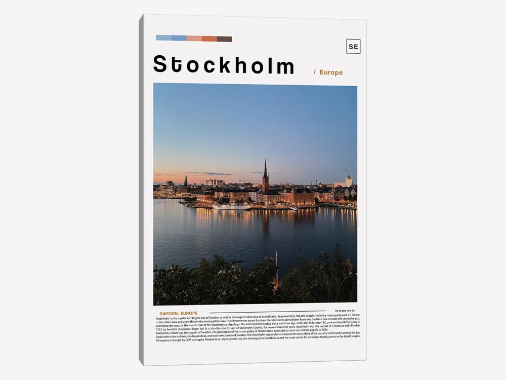 Stockholm Landscape Poster by Paul Rommer 1-piece Art Print