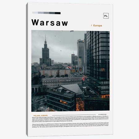 Warsaw Landscape Poster Canvas Print #PUR6125} by Paul Rommer Canvas Art Print