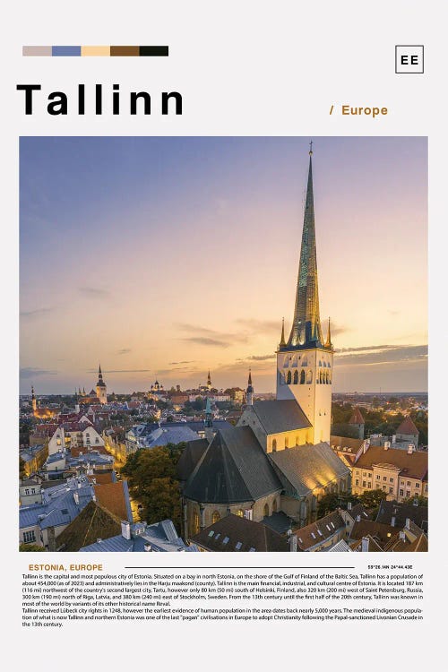 Tallinn Landscape Poster by Paul Rommer wall art