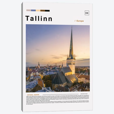 Tallinn Landscape Poster Canvas Print #PUR6126} by Paul Rommer Canvas Art Print
