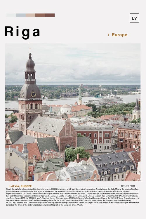 Riga Landscape Poster