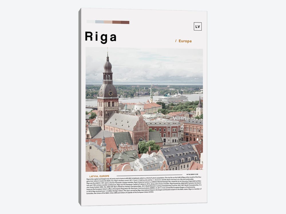 Riga Landscape Poster by Paul Rommer 1-piece Canvas Art