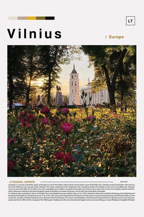 Vilnius Landscape Poster