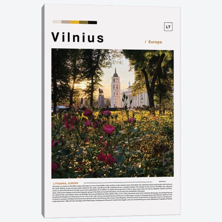 Vilnius Landscape Poster Canvas Print #PUR6128} by Paul Rommer Canvas Art