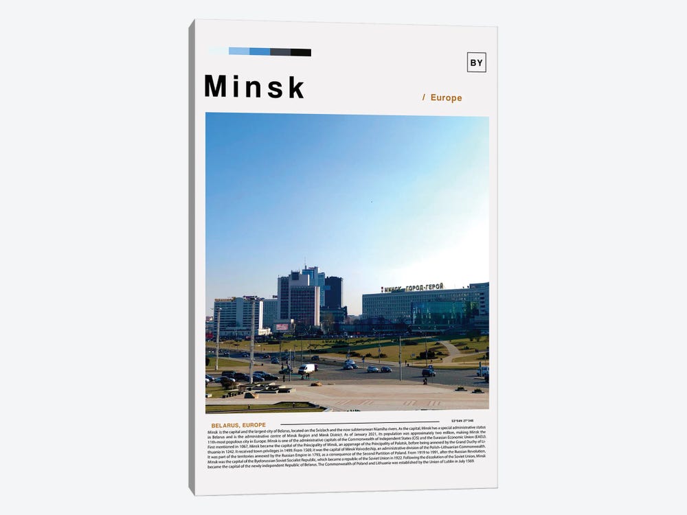 Minsk Landscape Poster by Paul Rommer 1-piece Canvas Wall Art
