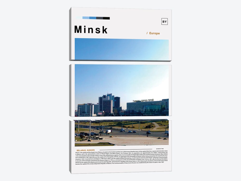 Minsk Landscape Poster by Paul Rommer 3-piece Canvas Art