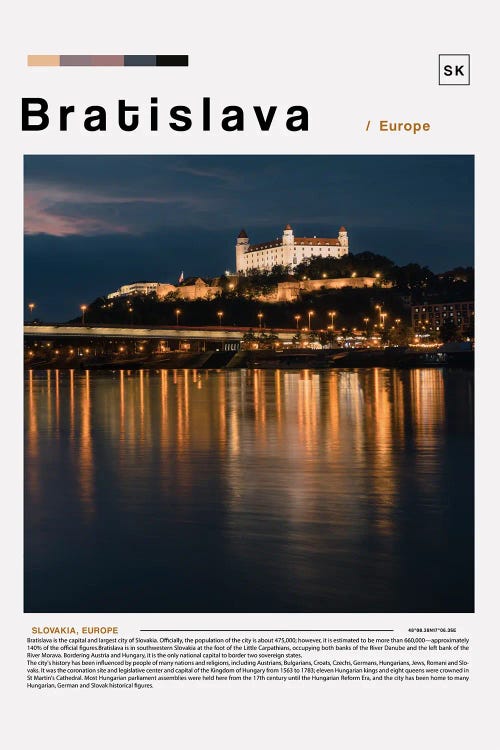 Bratislava Landscape Poster