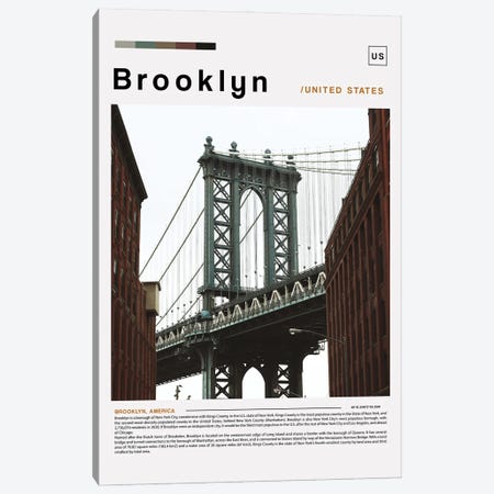 Brooklyn Poster Landscape Canvas Print #PUR6133} by Paul Rommer Canvas Print