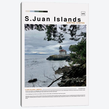 San Juan Islands Poster Landscape Canvas Print #PUR6135} by Paul Rommer Canvas Artwork