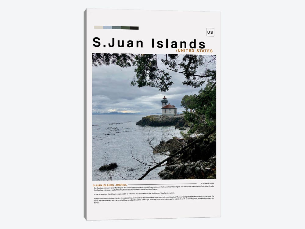 San Juan Islands Poster Landscape by Paul Rommer 1-piece Canvas Print