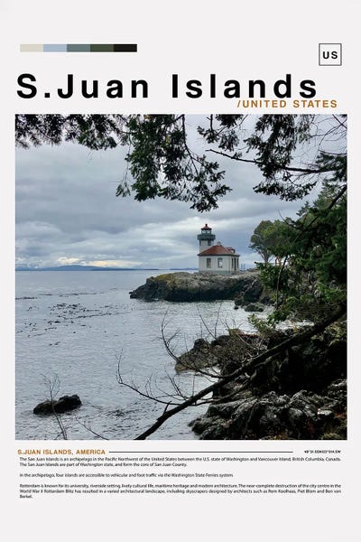 San Juan: San Juan Islands Poster Landscape by Paul Rommer