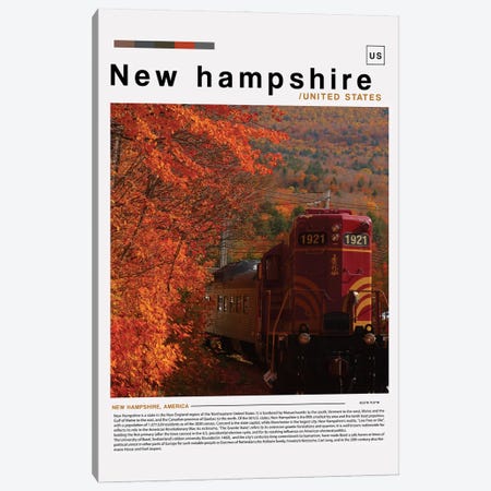 New Hampshire Poster Landscape Canvas Print #PUR6137} by Paul Rommer Canvas Art