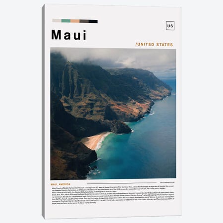 Maui Poster Landscape Canvas Print #PUR6138} by Paul Rommer Art Print