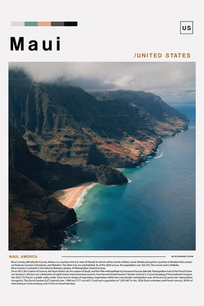 Maui: Maui Poster Landscape by Paul Rommer